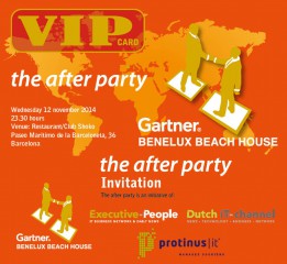 Protinus medeorganisator After Party op Gartner Holland House in Barcelona