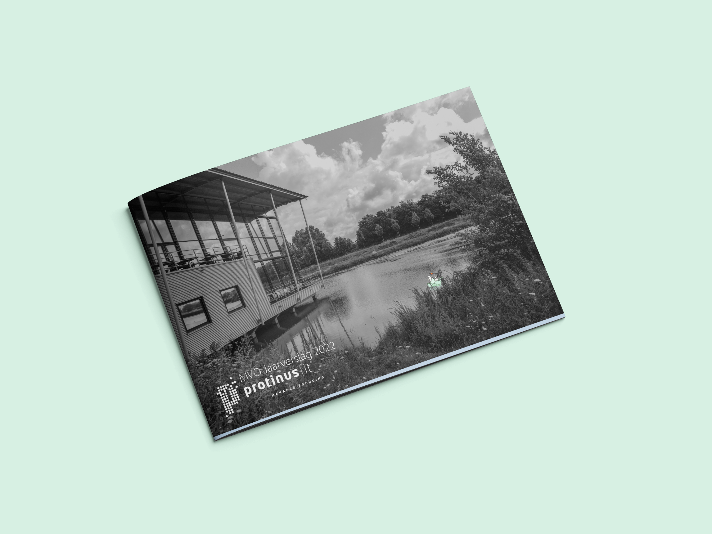 A4 Landscape Brochure Mockup kopiëren